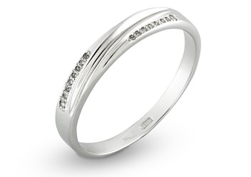 Обручальное кольцо с алмазной гранью