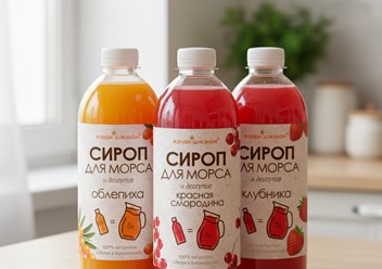 Натуральные ягодные сиропы для морсов, напитков и десертов