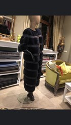 Норка графит в расшивку с кружевом