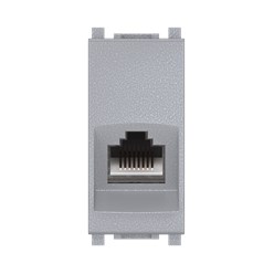 Розетка CADUCEUS ALING EXPERIENCE компьютерная, с модулем Keystone RJ45 8P8C cat.6A, UTP, модульная, для скрытой проводки, механизм