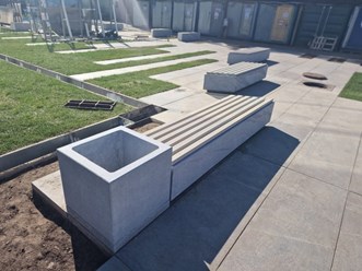 Урна и лавка из гранита ВДНХ