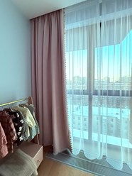 Шторы в детскую, плотный 100% блэкаут, с отделкой по краю
