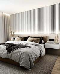 Реечная акустическая панель "Белый бархат" на черном