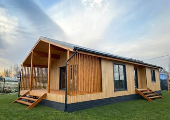 Каркасный дом 100 м2, 3 спальни