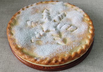 Сладкий пирог банан шоколад