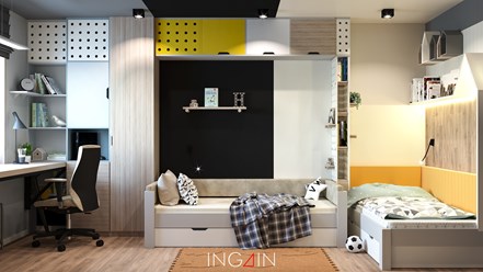 Project "Space" - дизайн двухуровневых 111 м2 в Хабаровске. Студия дизайна интерьеров INGAIN