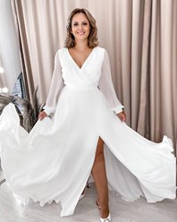 Свадебное платье на роспись в ЗАГС в наличии длинное и миди