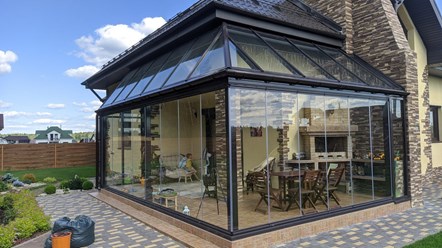 холодное остекление веранды