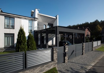 Фото 1 - Распашные ворота и калитка АЛЮТЕХ