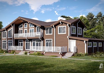 Проект дома из клееного бруса Давос