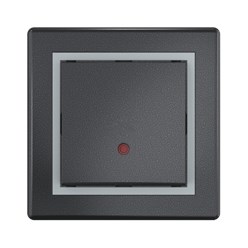 Выключатель скрытой установки CADUCEUS ALING PRESTIGE одноклавишный, проходной, с индикацией, 10АХ, 250В~