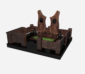 Мемориалы из цветного гранита.