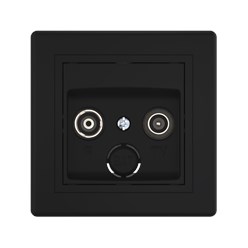 Розетка скрытой установки CADUCEUS ALING PRESTIGE антенная TV/FM, проходная
