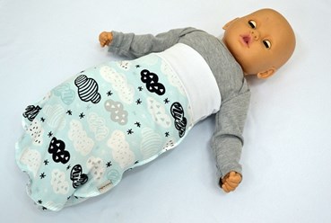 Пеленка-мешок Baby Boom  выполнена из мягкого интерлока 100% хлопок. Пояс -  широкий манжет из эластичной рибаны.
размер 56,62