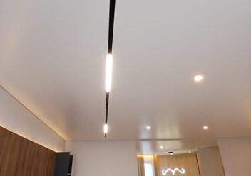 Натяжной потолок с трековыми системами