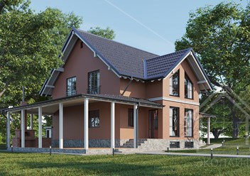 Проект каркасно-панельного дома от ЭкоЛайф.