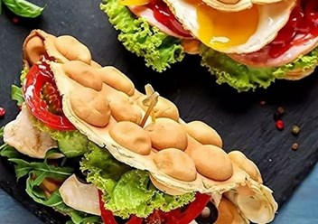 Сытные гонконгские вафли с начинкой