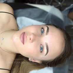 Перманентный макияж бровей. Пудровые брови