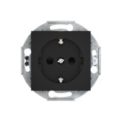 Розетка скрытой установки CADUCEUS ALING PRESTIGE, с заземлением, со шторками, с керамическим основанием, 16А, 250В~, механизм