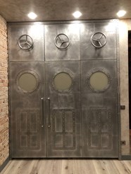 Шкаф металлический с подсветкой в стиле лофт (loft)