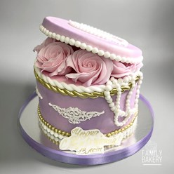 ТОРТ ЦВЕТЫ В КОРОБКЕ