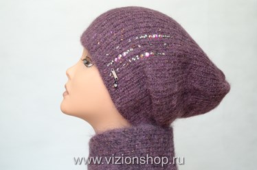 Модные комплекты шапки и шарфы италия Vizio зима 2019