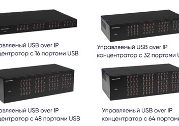 Управляемый USB over IP концентратор (Управляемое устройство подключения USB по сети)
