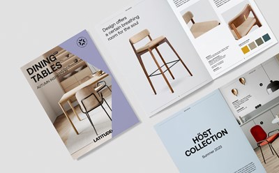 Дизайн каталогов и маркетинговых материалов для мебельного бренда Latitude