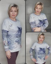 Свитшот из хлопкового трикотажа рисунок купон