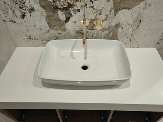 Столешница в ванную из кварцевого агломерата Avant Quartz 1111 Аваллон