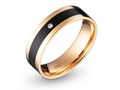 Обручальное кольцо из красного золота с керамикой