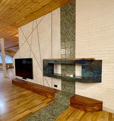 Подиум: каркас ЛДСП, фасады МДФ, шпон.