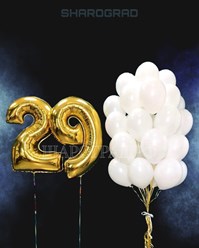 Композиция воздушных шаров белая 27шт