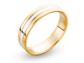 Обручальное кольцо из двух видов золота