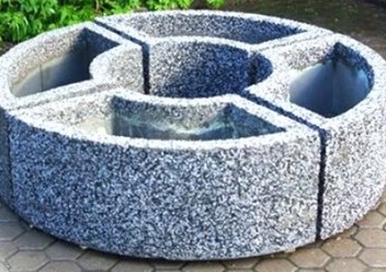 Уличный бетонный вазон для цветов Трансформер круг