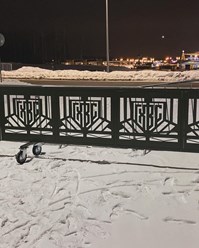Секция ограждения с колесами