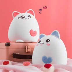 Мягкий силиконовый ночник «Кошечка» LED