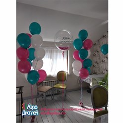 Оформление воздушными шарами в ресторане