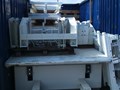 Погрузка горно-шахтного оборудования для отправки в Чегдомын. используется контейнер HARD TOP, с верхней погрузкой.