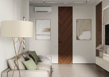 Интерьер гостиной в ЖК «Grand View»