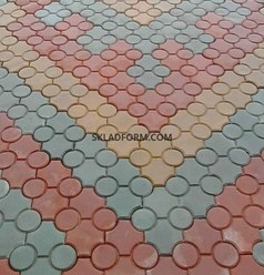 формы для тротуарной плитки клевер с кругами