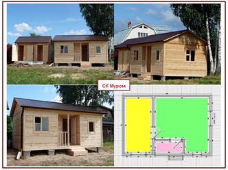 Домик с хозблоком