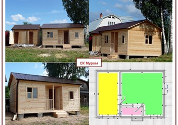 Домик с хозблоком