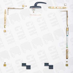 Комплект откидного алюминиевого окна (Европаз) СТН-1850-60