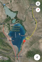 карта Алаколь ВКО - Жарбулак
