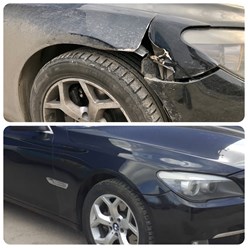 Покраска и замены крыла на BMW 7