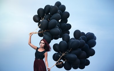 Воздушные шары черного цвета