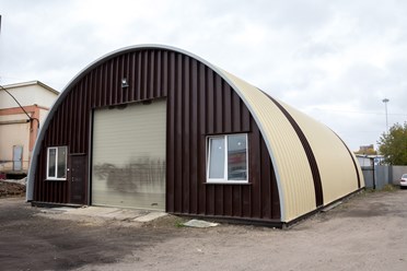 Гараж, бескаркасное арочное сооружение. Заказчик - ООО «Электромонтажный поезд», 2017.