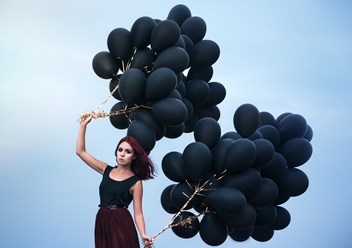 Воздушные шары черного цвета
