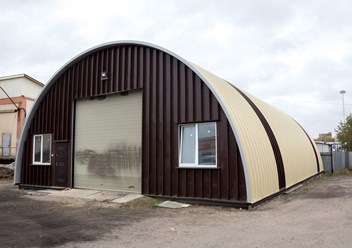Гараж, бескаркасное арочное сооружение. Заказчик - ООО «Электромонтажный поезд», 2017.